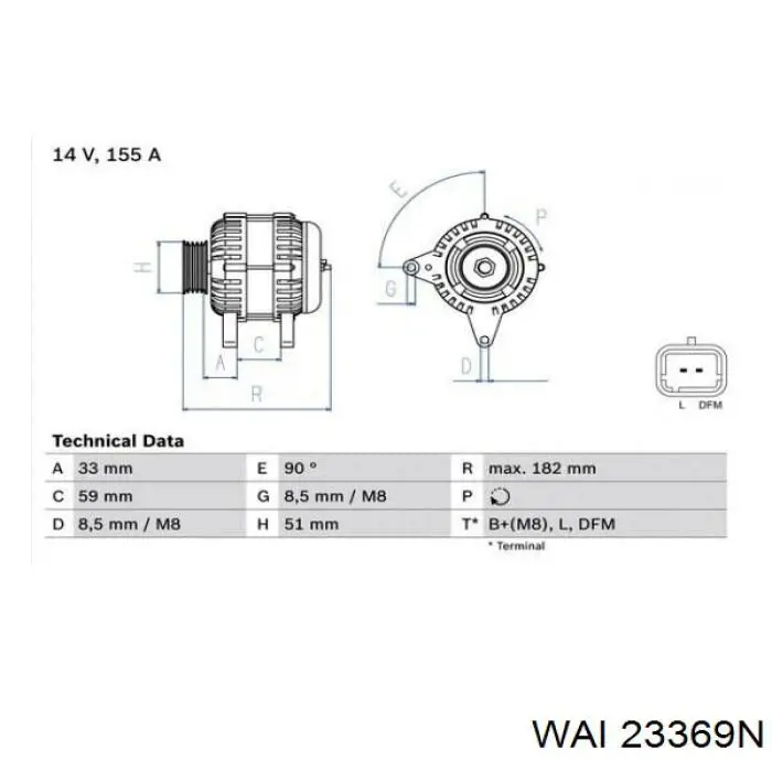 Генератор автомобиля Renault (RVI) 8200692869