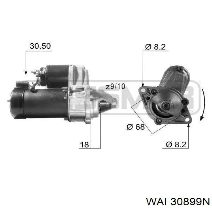 Стартер As-pl S0088PR цена, от 69.90 USD