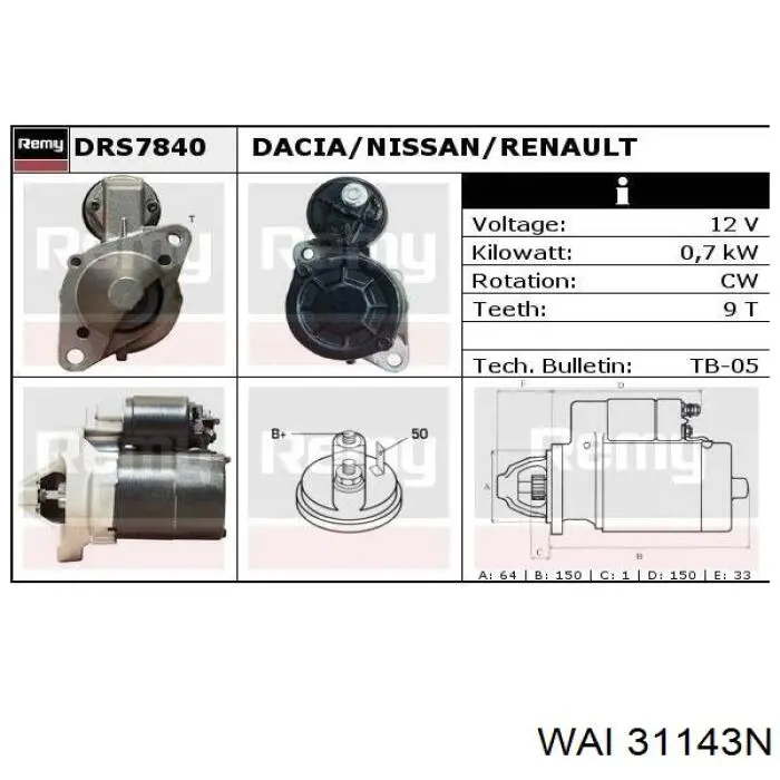 Купить 865213864608G Renault (RVI) Стартер