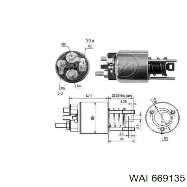 SS0016P AS/Auto Storm Тяговое реле стартера