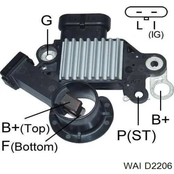 D2206 WAI реле-регулятор генератора (реле зарядки)