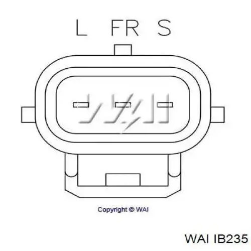 Реле-регулятор генератора (реле зарядки) WAI IB235
