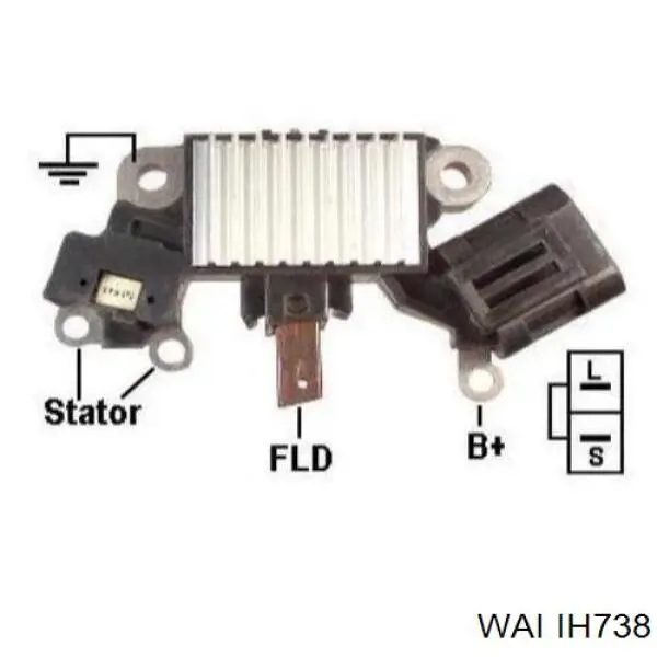 IH738 ASR реле-регулятор генератора (реле зарядки)