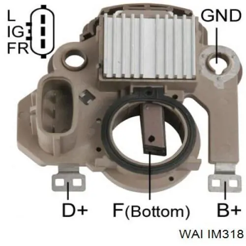 IM318 WAI реле-регулятор генератора (реле зарядки)