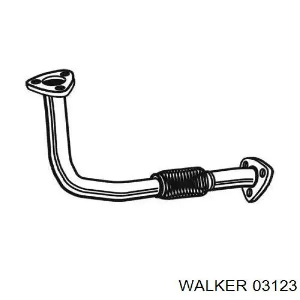 03123 Walker труба приемная (штаны глушителя передняя)