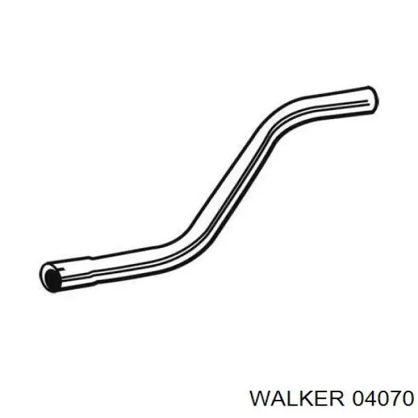 04070 Walker труба выхлопная, от катализатора до глушителя