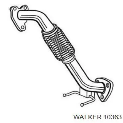 10363 Walker труба приемная (штаны глушителя передняя)