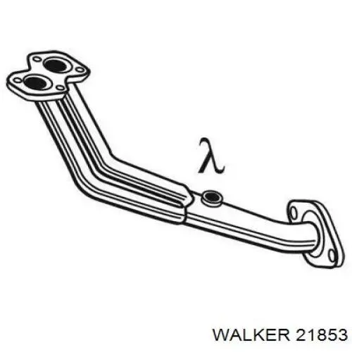 21853 Walker труба приемная (штаны глушителя передняя)