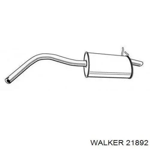 21892 Walker глушитель, задняя часть