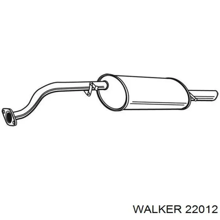 22012 Walker глушитель, задняя часть