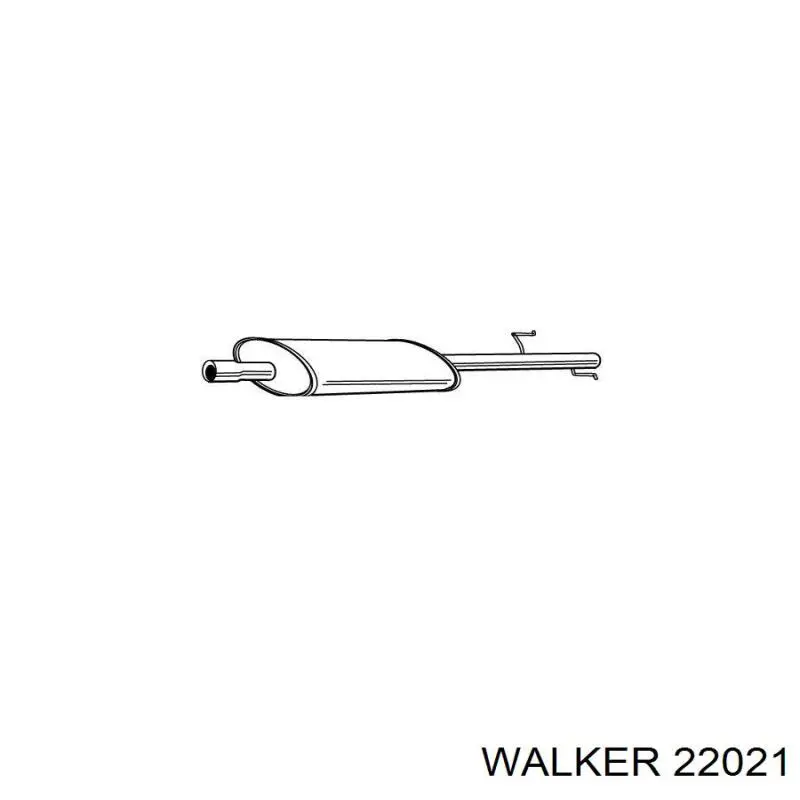 22021 Walker глушитель, центральная часть