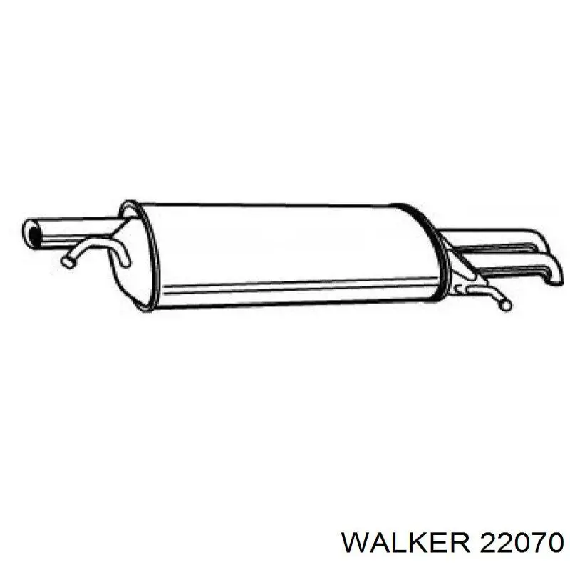 22070 Walker глушитель, задняя часть