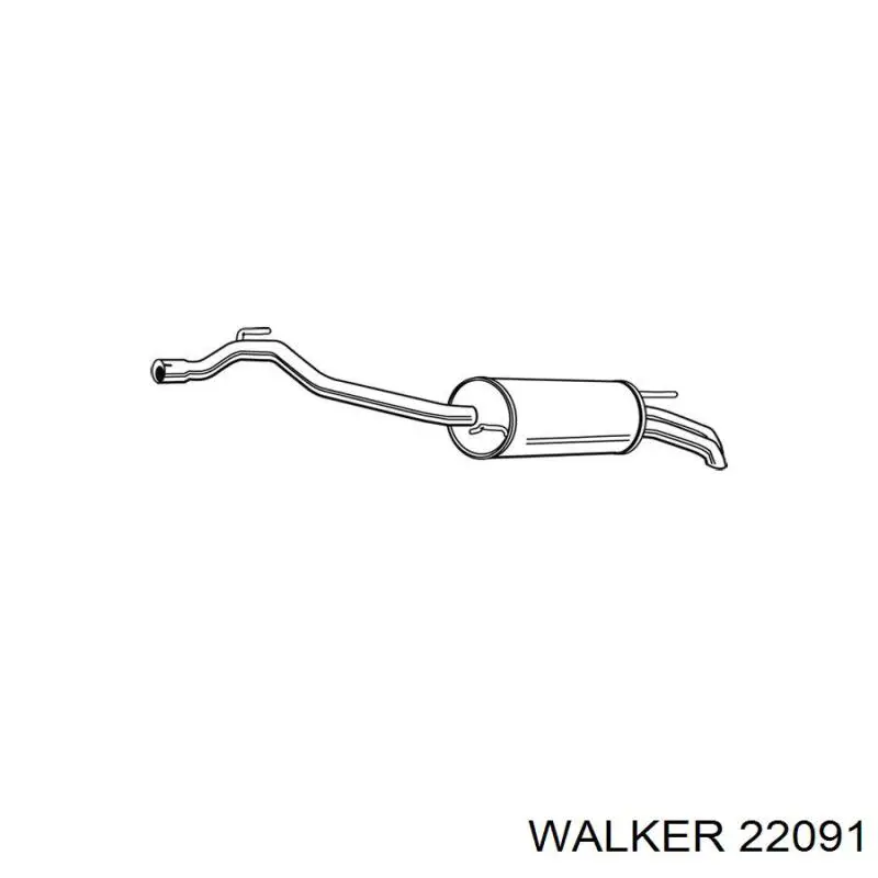 Глушитель задний 22091 Walker