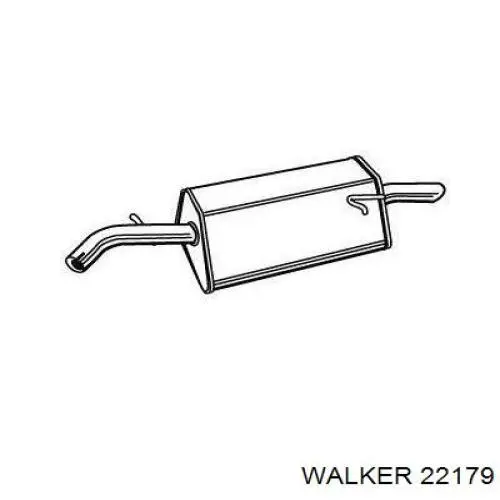 22179 Walker глушитель, задняя часть