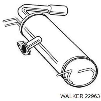 Глушитель задний 22963 Walker