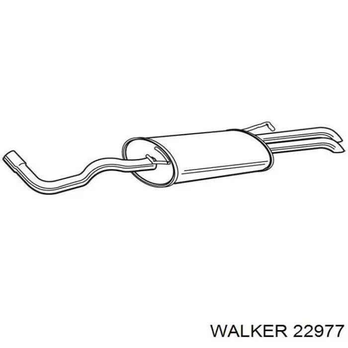 22977 Walker глушитель, задняя часть