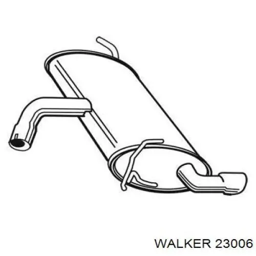 Глушитель, задняя часть 23006 Walker