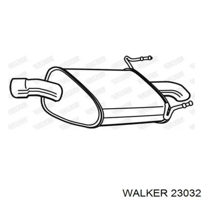 Глушитель задний 23032 Walker