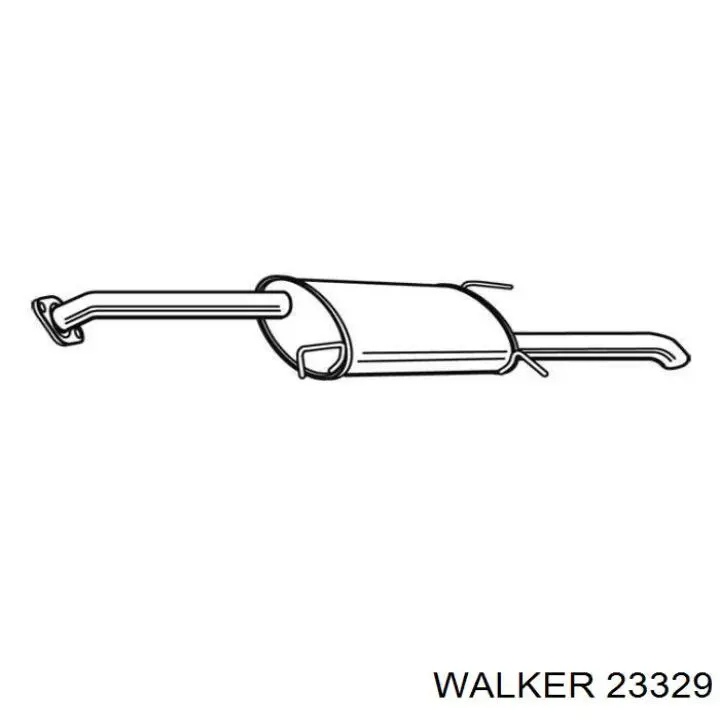 23329 Walker глушитель, задняя часть