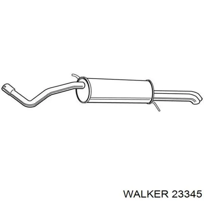 23345 Walker глушитель, задняя часть