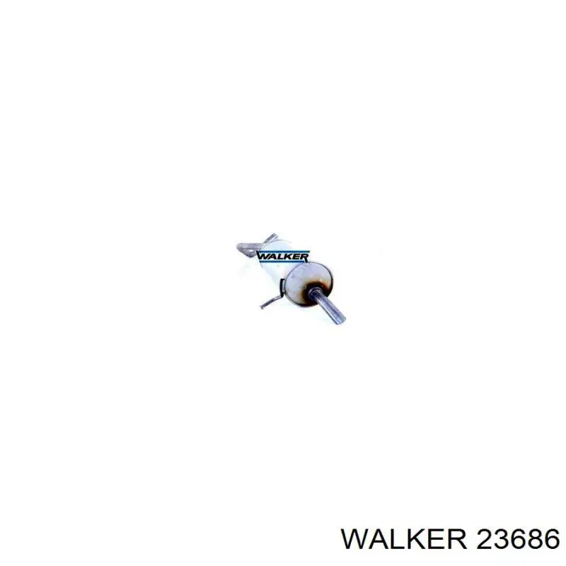 23686 Walker глушитель, задняя часть