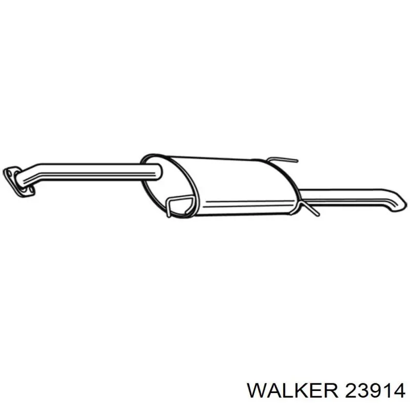 Глушитель, задняя часть 23914 Walker