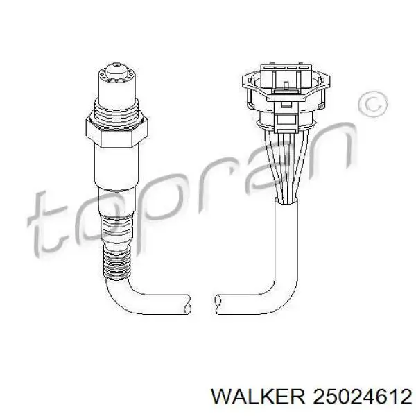 Лямбдазонд, датчик кислорода после катализатора Walker 25024612 цена, от 53.56 USD