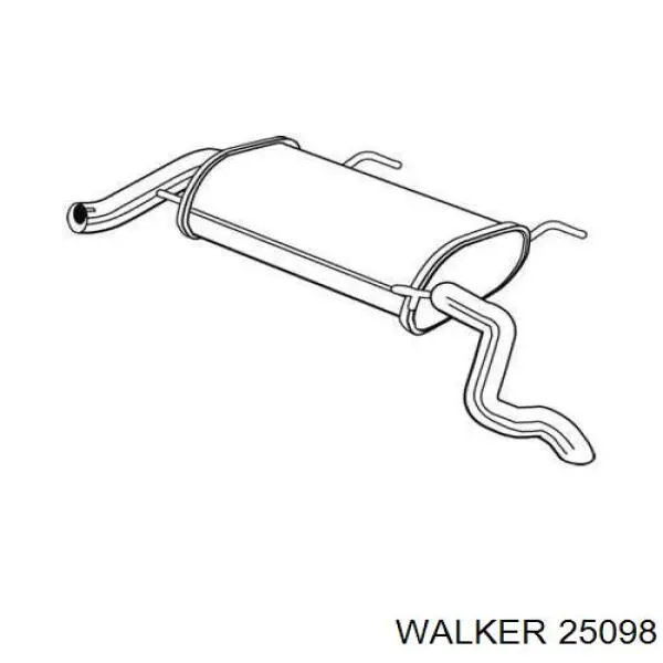 Глушитель, задняя часть 25098 Walker