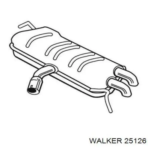 25126 Walker глушитель, задняя часть