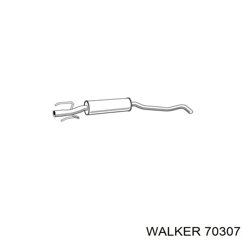 Центральная часть глушителя 70307 Walker