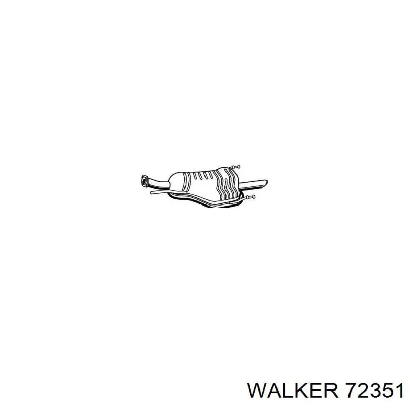 72351 Walker Выхлопная труба