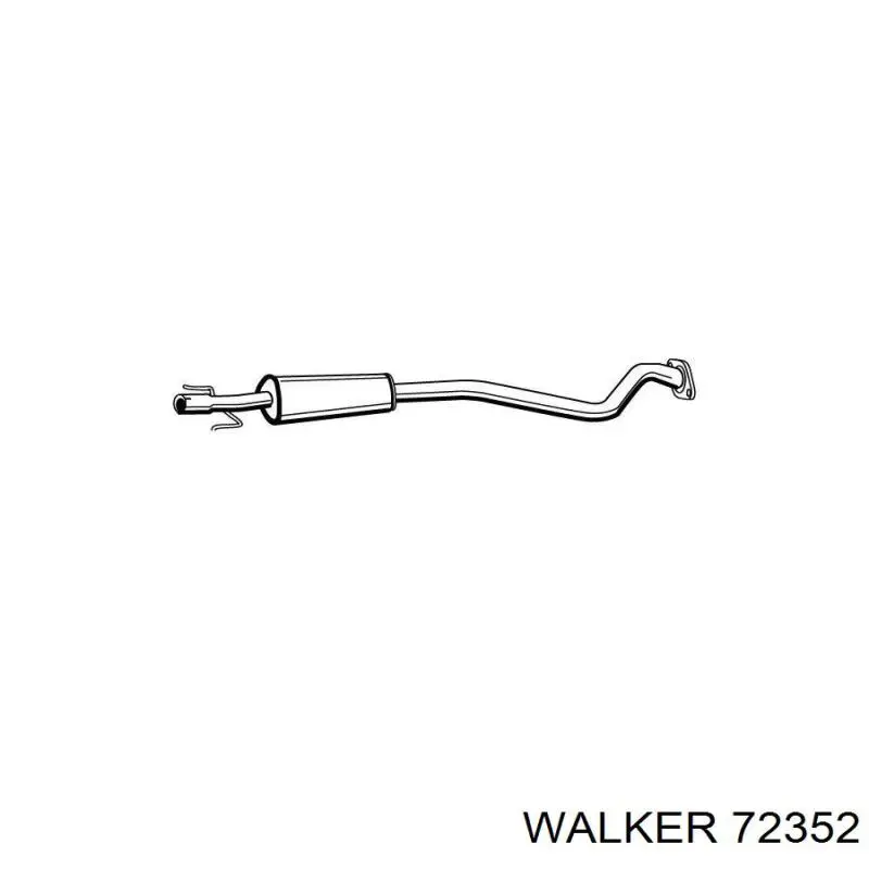 Глушитель задний 72352 Walker