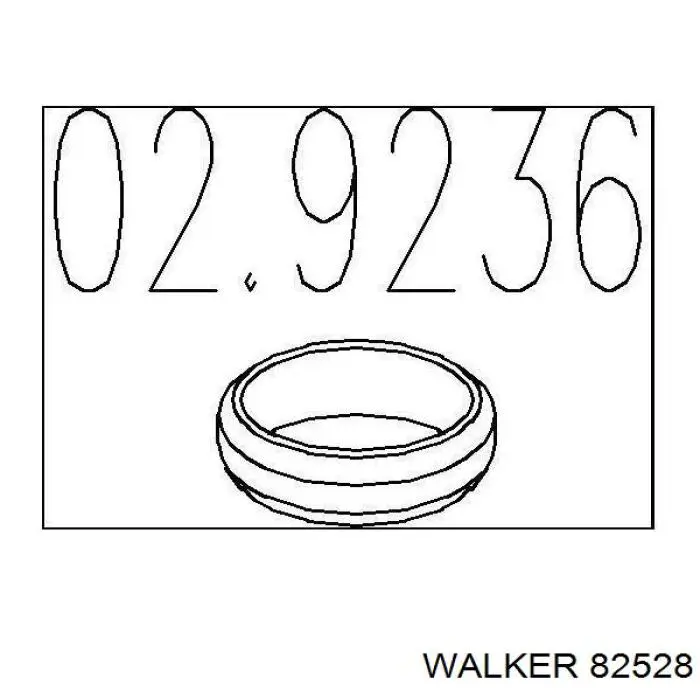 Прокладка глушителя 82528 Walker