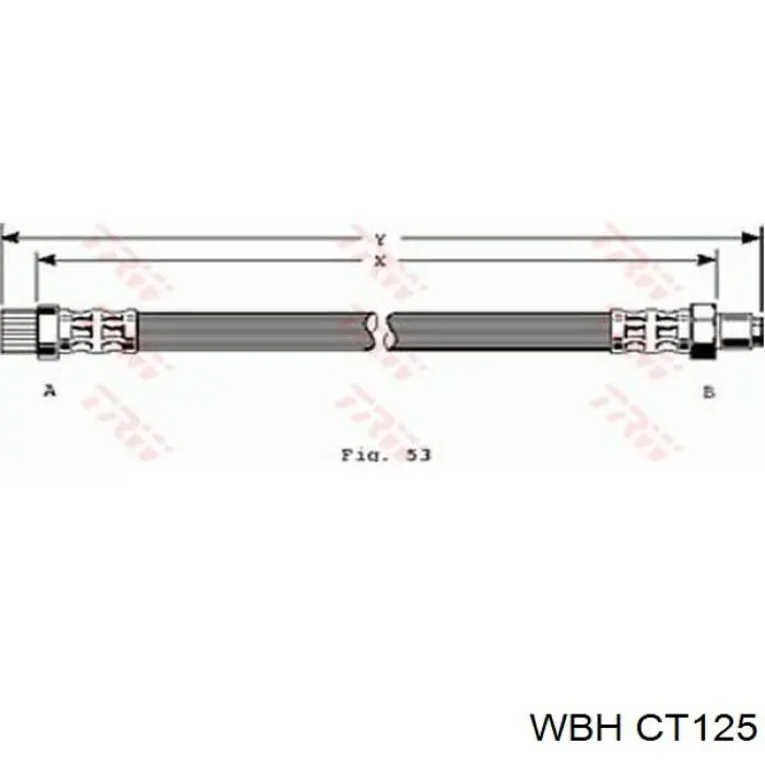 Шланг тормозной передний WBH CT125 цена, от 6.20 USD