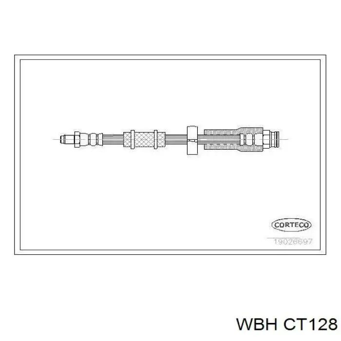 CT128 WBH Гибкая тормозная трубка передняя