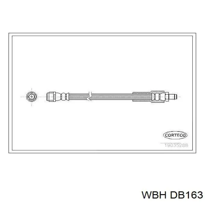 DB163 WBH шланг тормозной задний