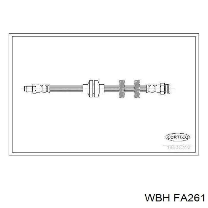 Шланг тормозной передний FA261 WBH