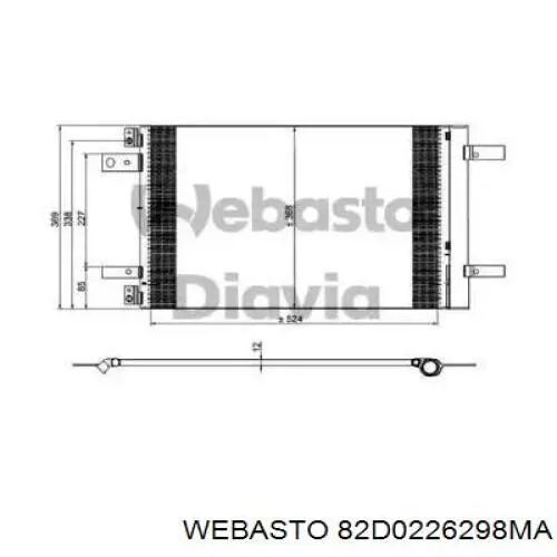 Радиатор кондиционера 82D0226298MA Webasto