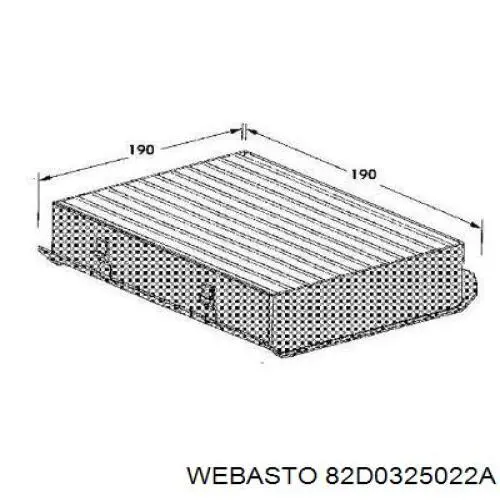 Фильтр салона 82D0325022A Webasto