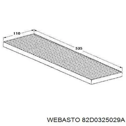 Фильтр салона 82D0325029A Webasto