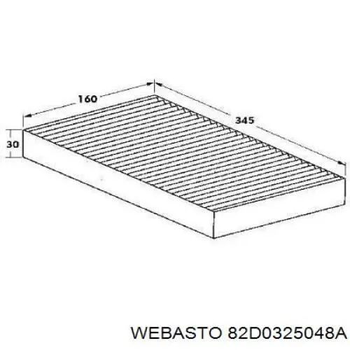 Фильтр салона 82D0325048A Webasto