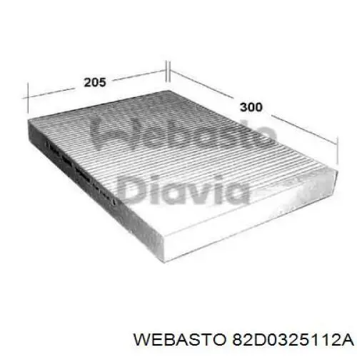 Фильтр салона 82D0325112A Webasto