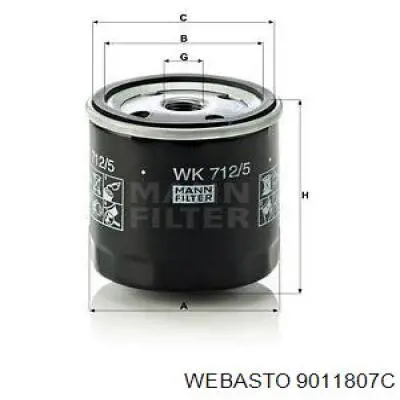 9011807C Webasto Фильтр топлива