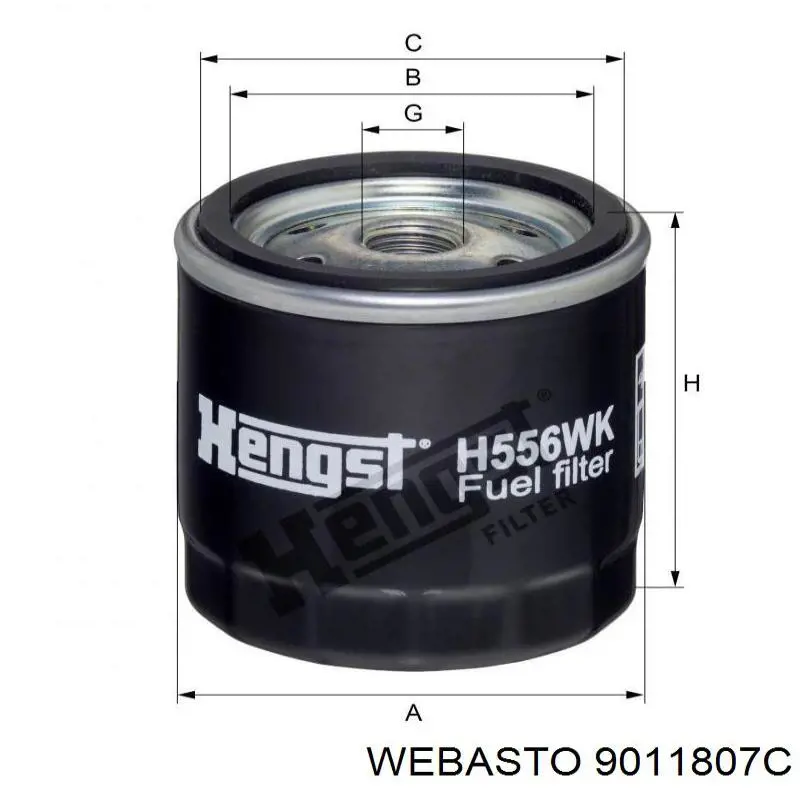 Фильтр тонкой очистки топлива Webasto 9011807C цена, от 18.62 USD