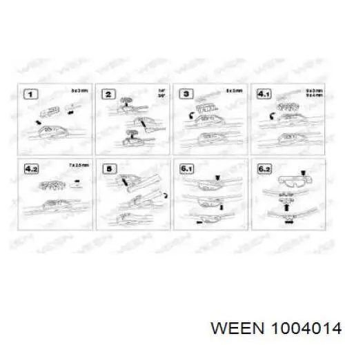 100-4014 Ween щетка-дворник лобового стекла пассажирская