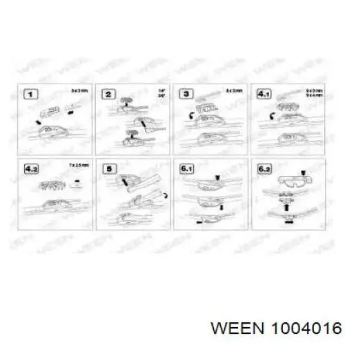 Щетка-дворник лобового стекла, пассажирская Ween 1004016 цена, от 20.99 USD