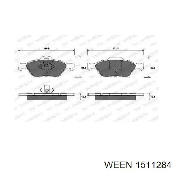 Ween колодки страна производитель