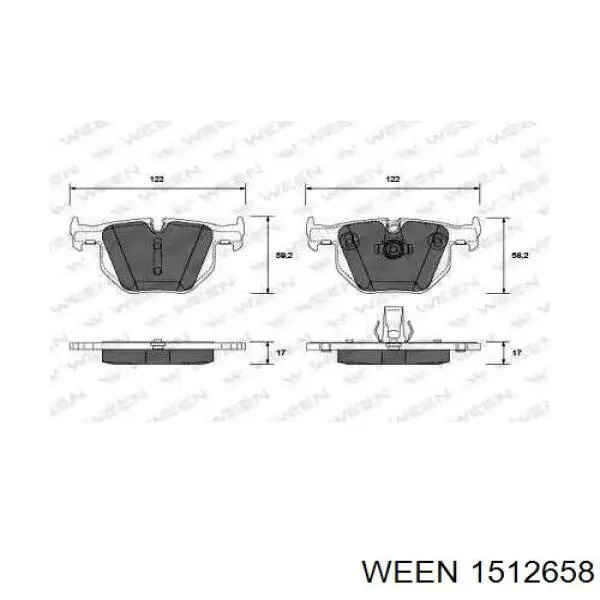 1512658 Ween колодки тормозные передние дисковые
