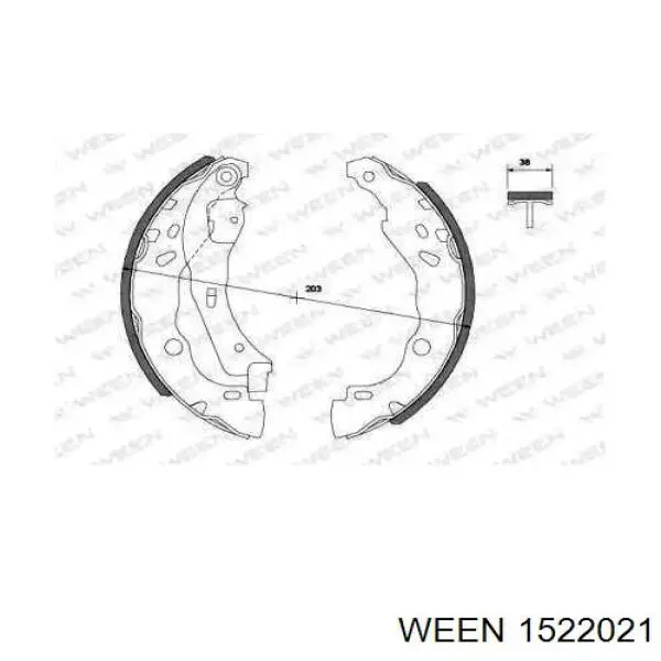 Колодки тормозные задние барабанные WEEN 1522021