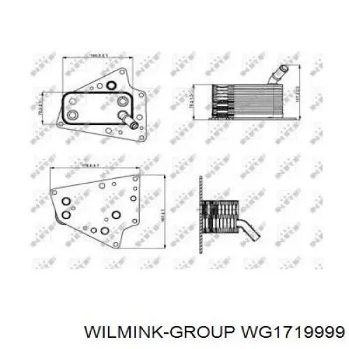 Масляный радиатор охлаждения жидкости АКПП WG1719999 WILMINK GROUP